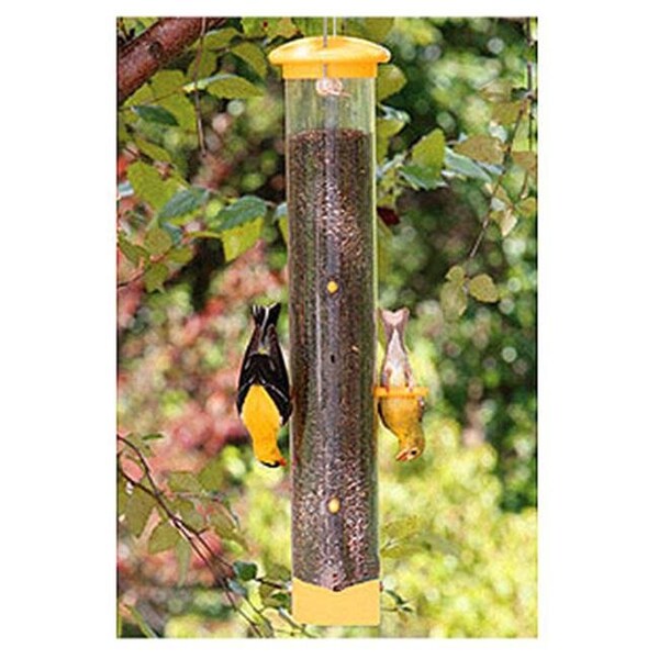 Fancy Feline NAWLMTF 6 Port Finch Tube Feeder; Yellow FA570791 - main